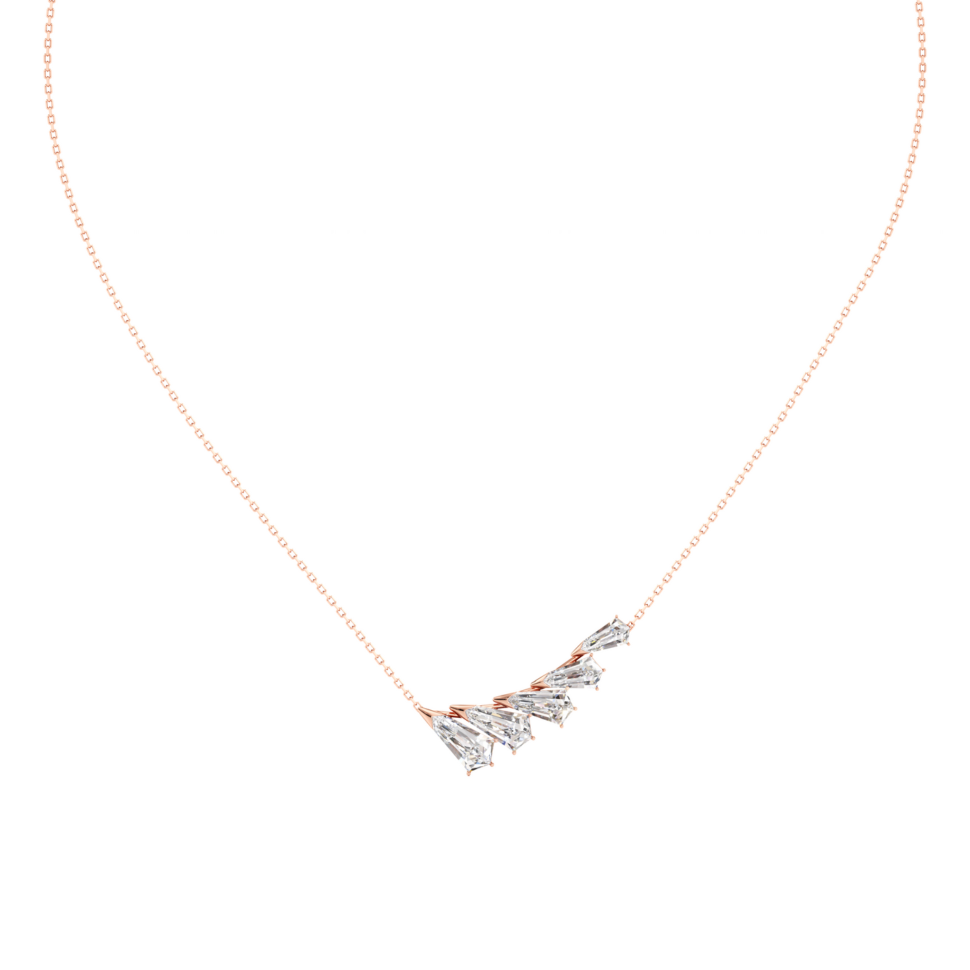 Phoenix Diamond Cluster Pendant Necklace
