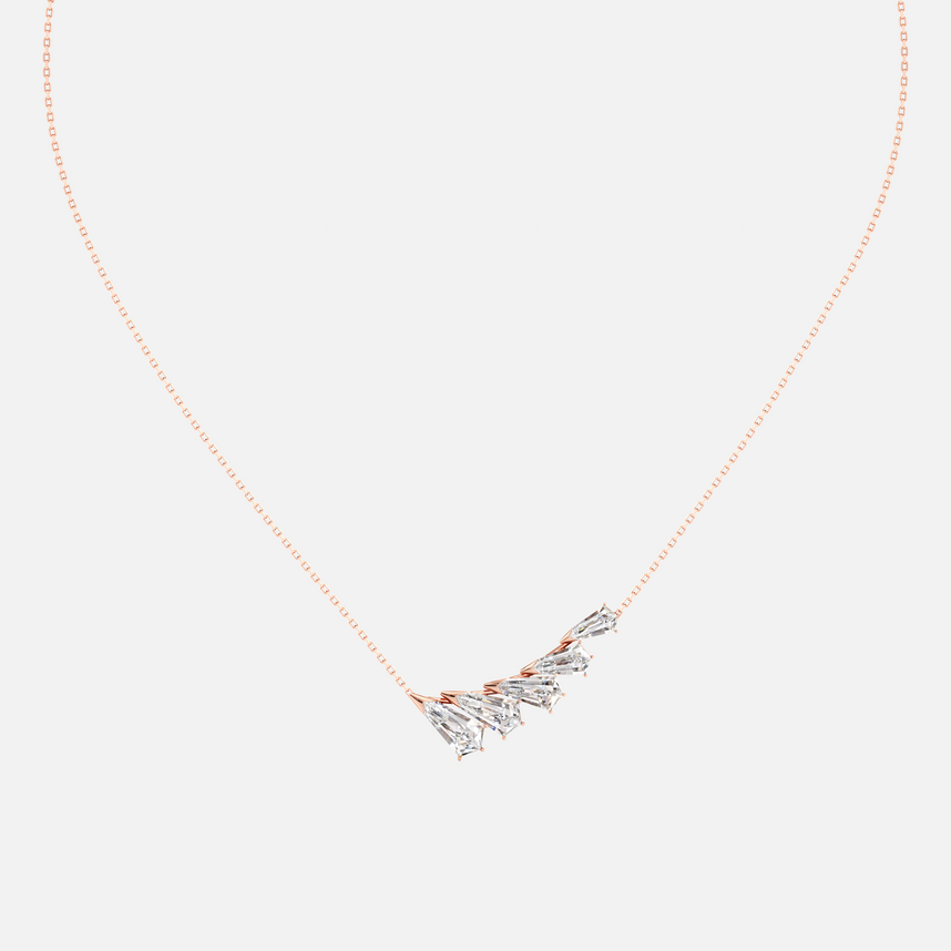Phoenix Diamond Cluster Pendant Necklace