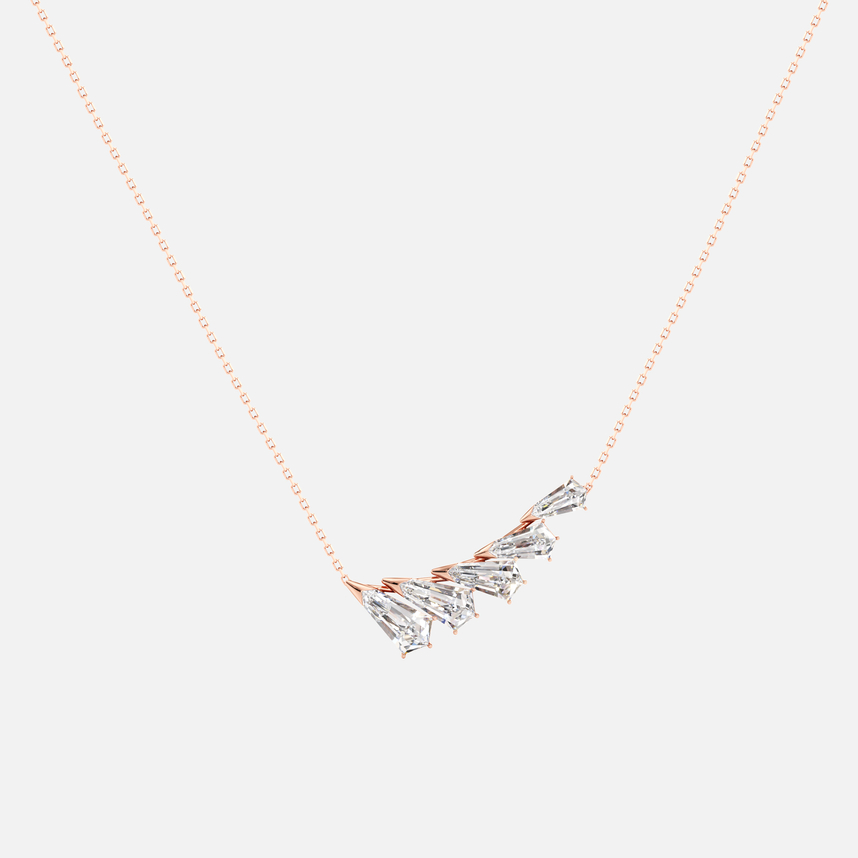Phoenix Diamond Cluster Pendant Necklace