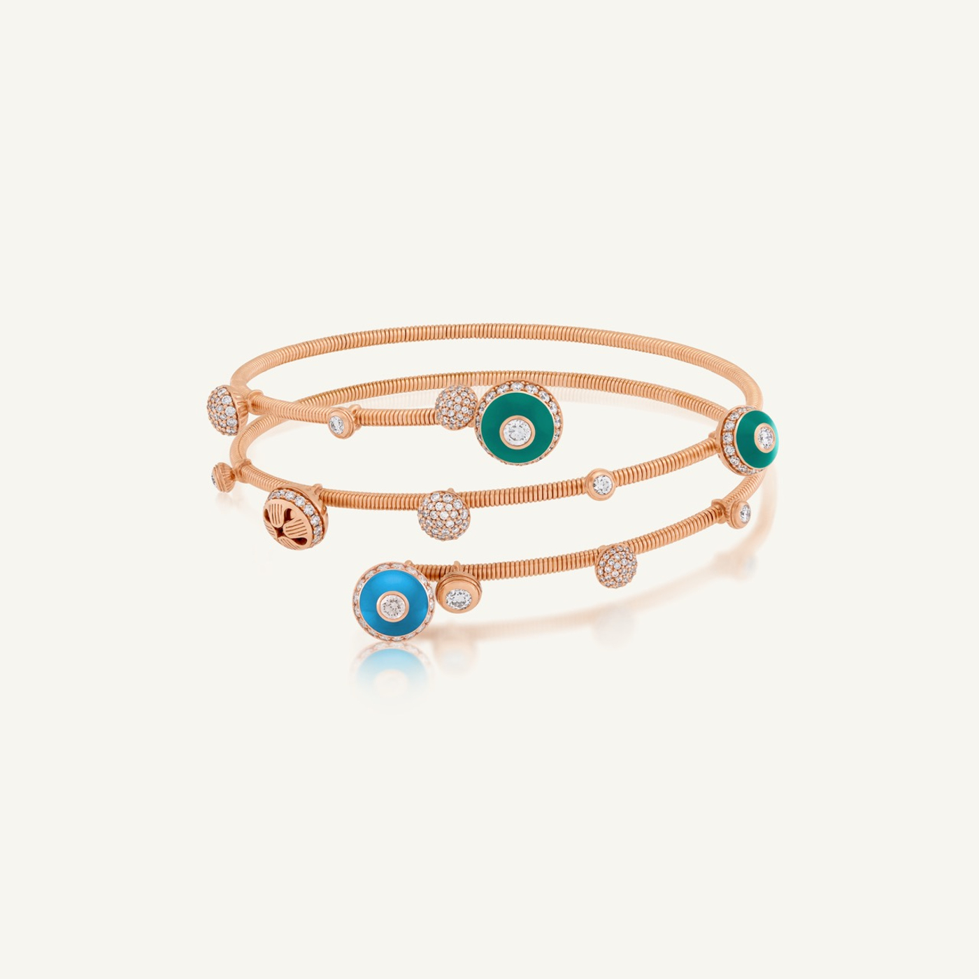 Poetry in Motion Cadence Blue-Green Wrap Bangle