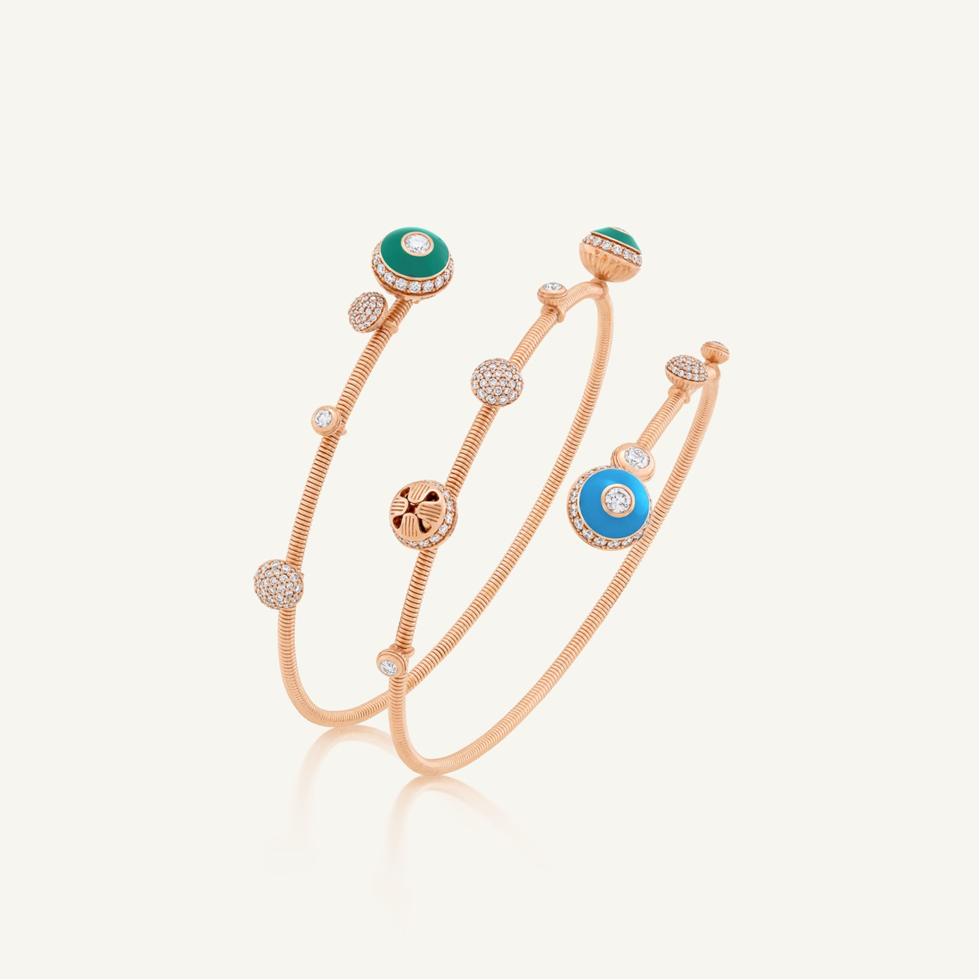 Poetry in Motion Cadence Blue-Green Wrap Bangle