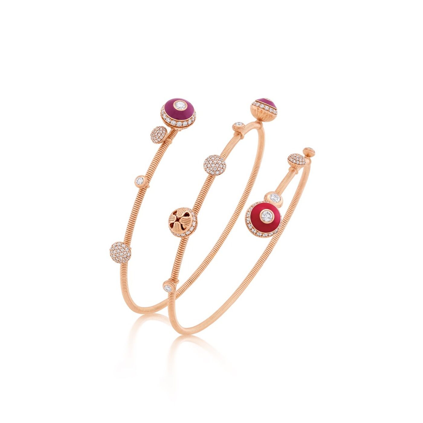 Poetry in Motion Cadence Purple-Red Wrap Bangle