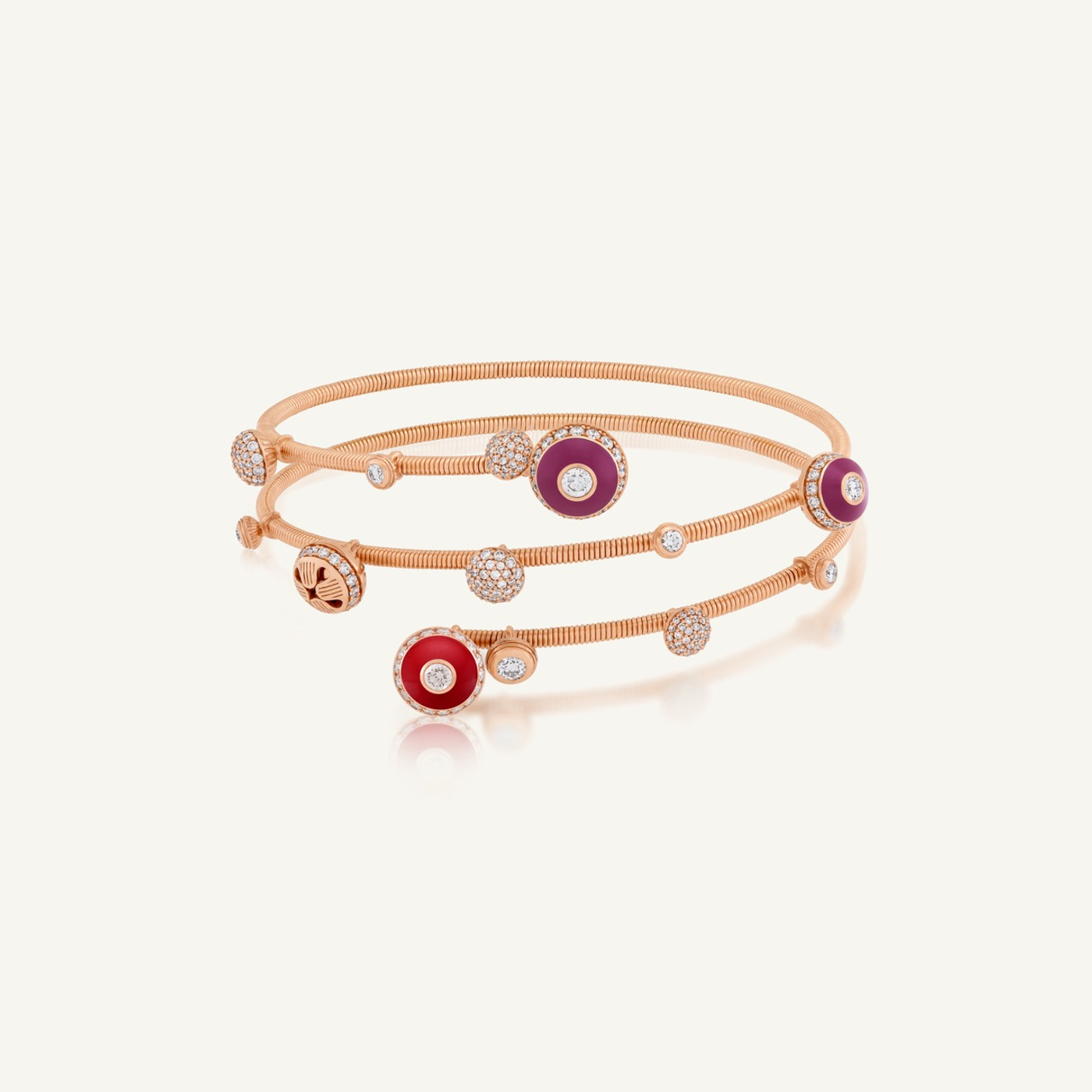 Poetry in Motion Cadence Purple-Red Wrap Bangle