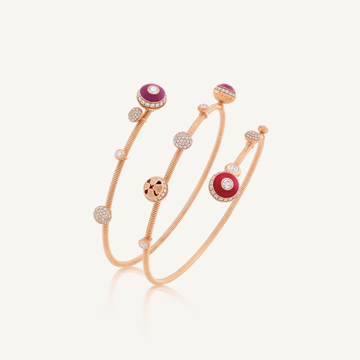 Poetry in Motion Cadence Purple-Red Wrap Bangle