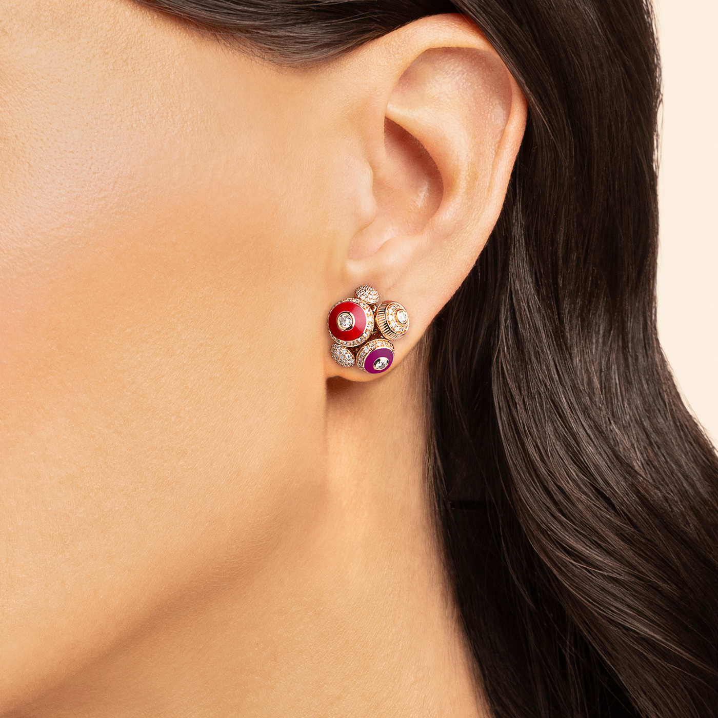 Poetry in Motion Rhapsody Purple-Red Earrings