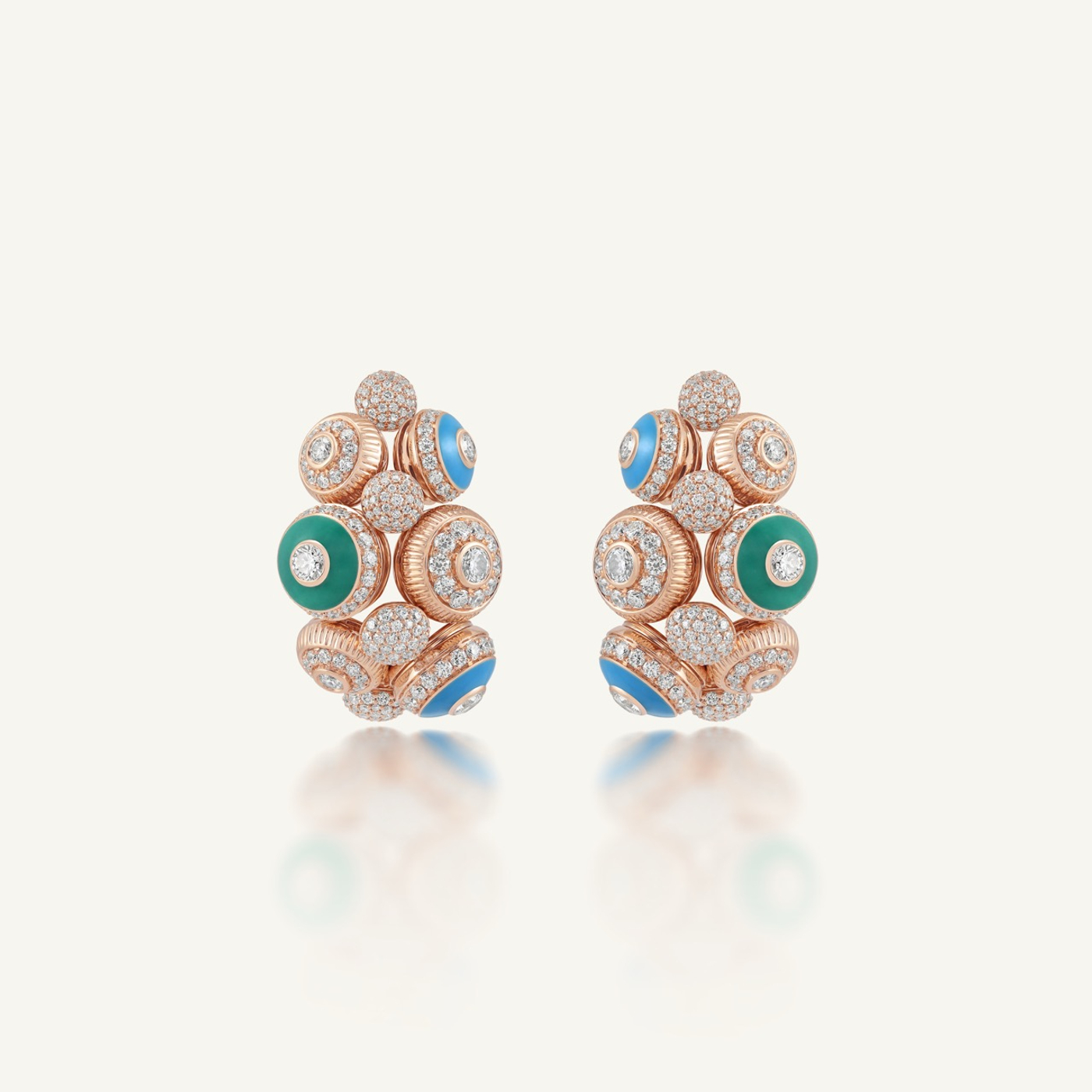 Poetry in Motion Symphony Blue-Green Earrings