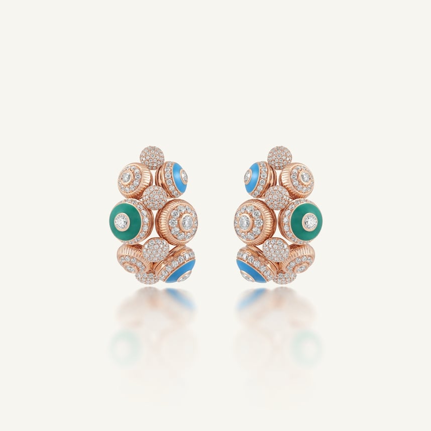 Poetry in Motion Symphony Blue-Green Earrings