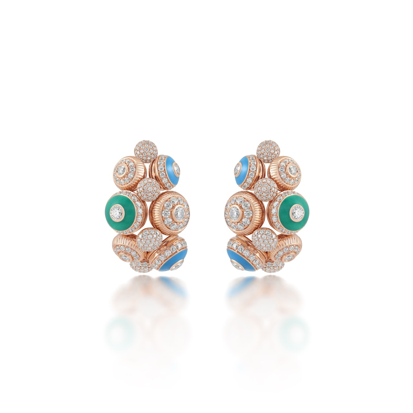 Poetry in Motion Symphony Blue-Green Earrings