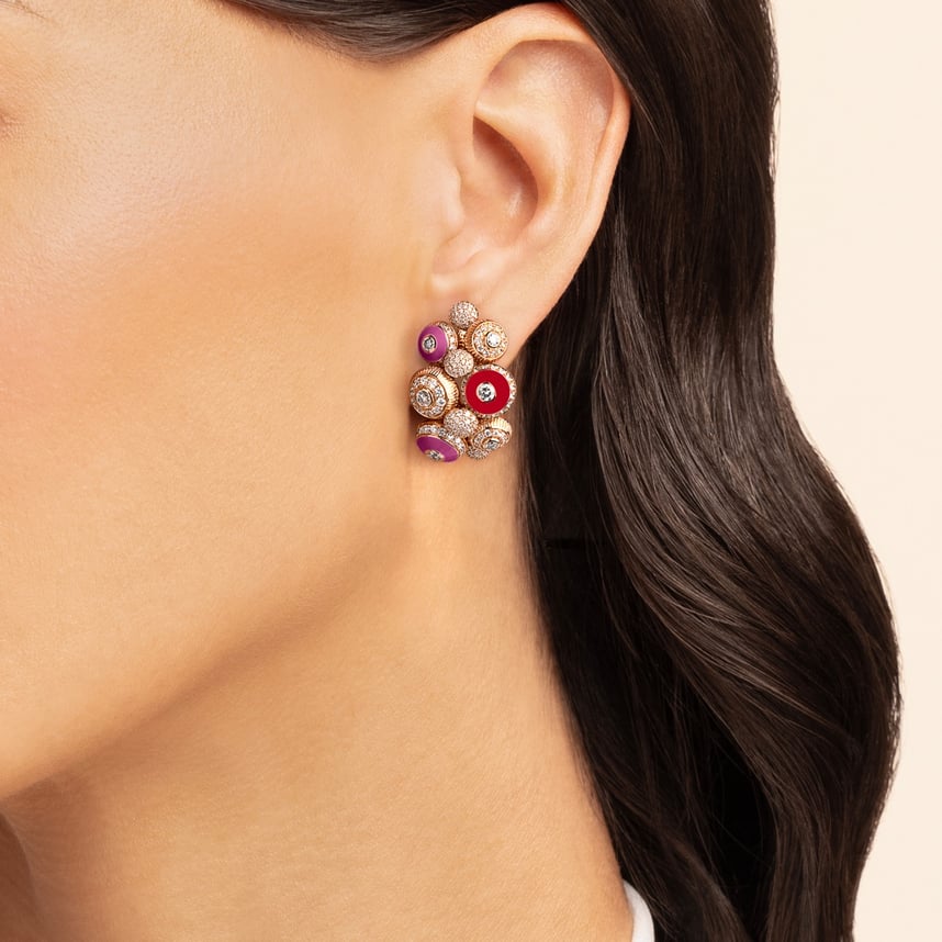 Poetry in Motion Symphony Purple-Red Earrings