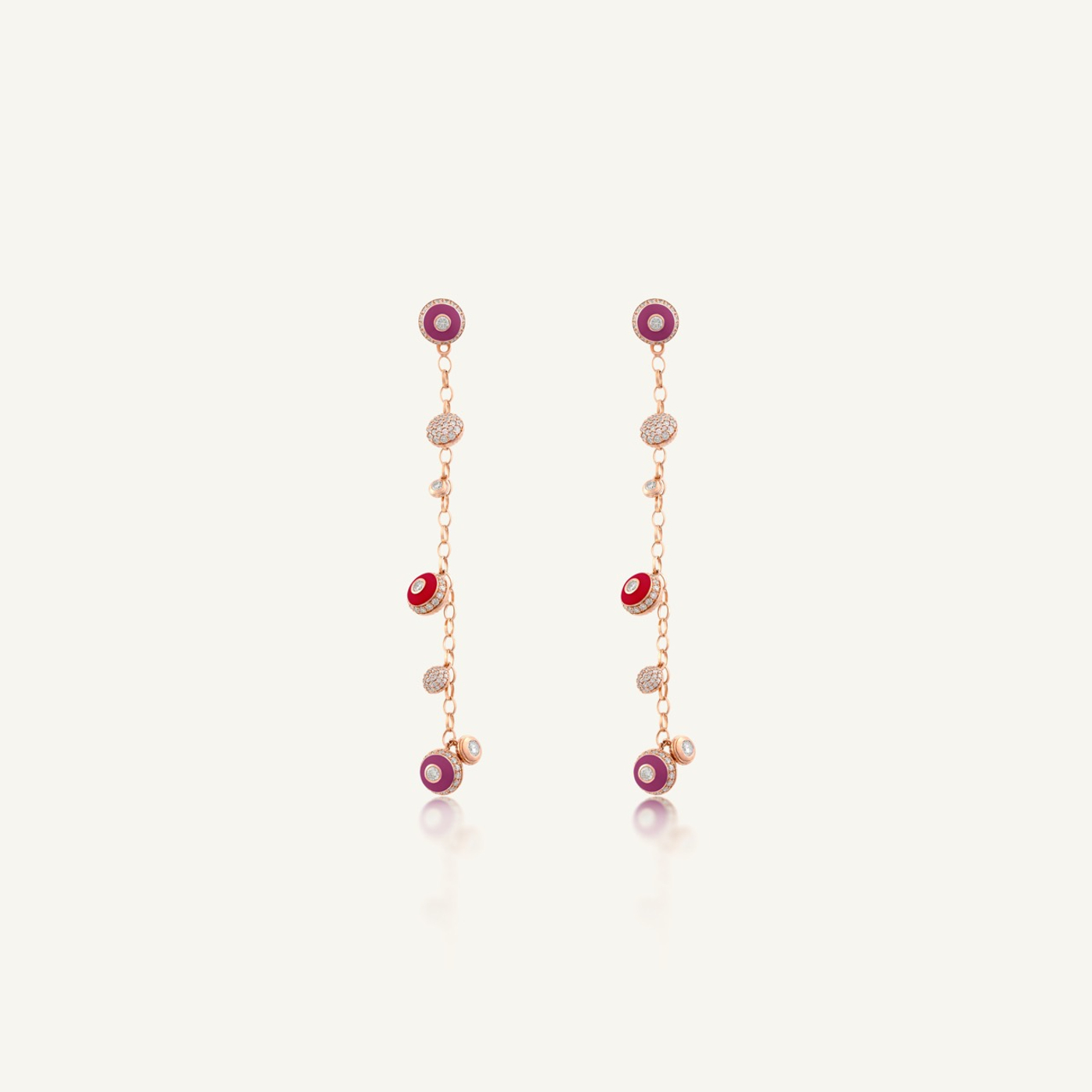 Poetry in Motion Rhythm Purple-Red Danglers