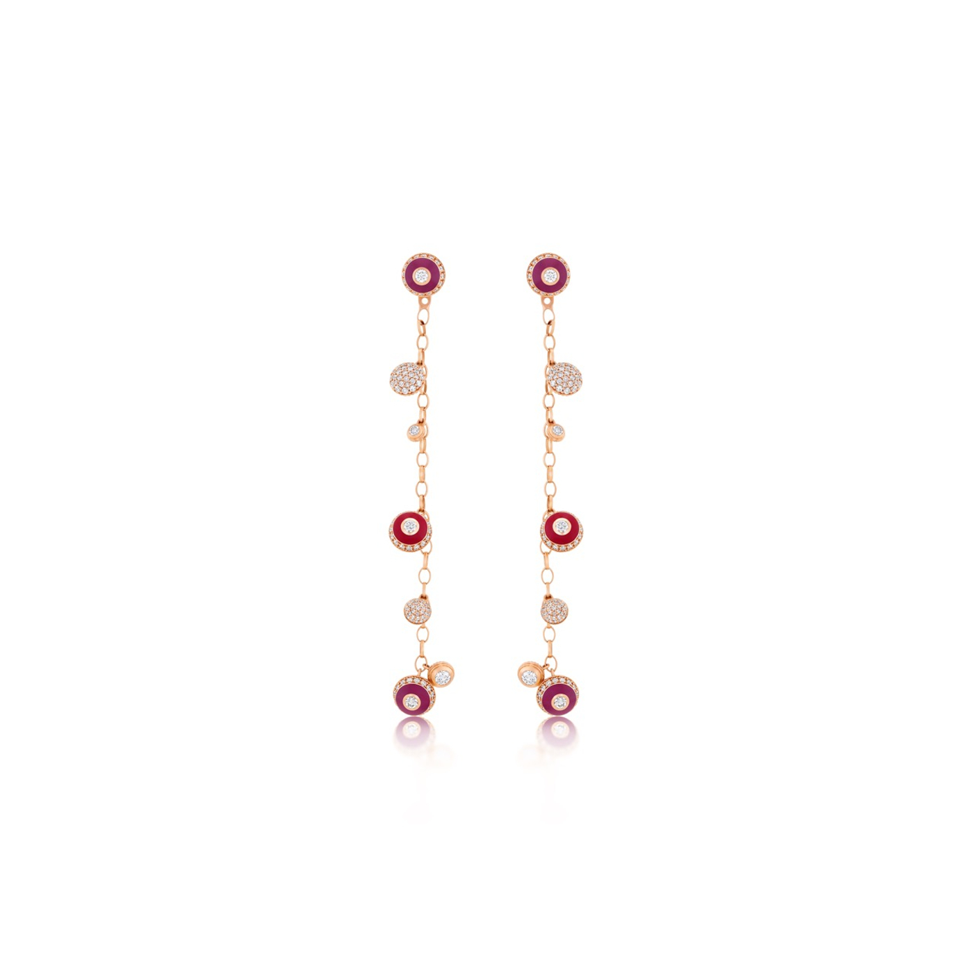 Poetry in Motion Rhythm Purple-Red Danglers