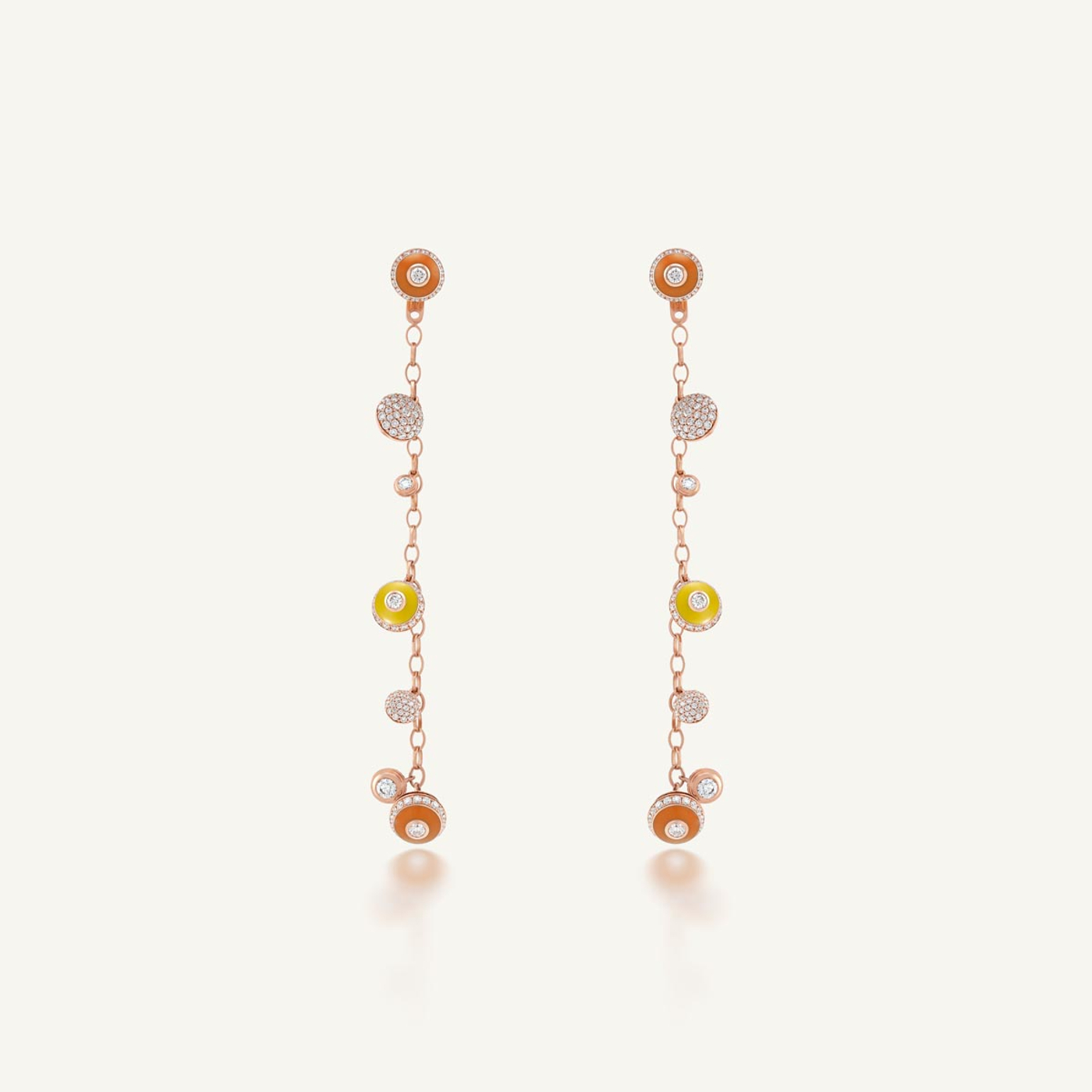 Poetry in Motion Rhythm Yellow-Orange Danglers