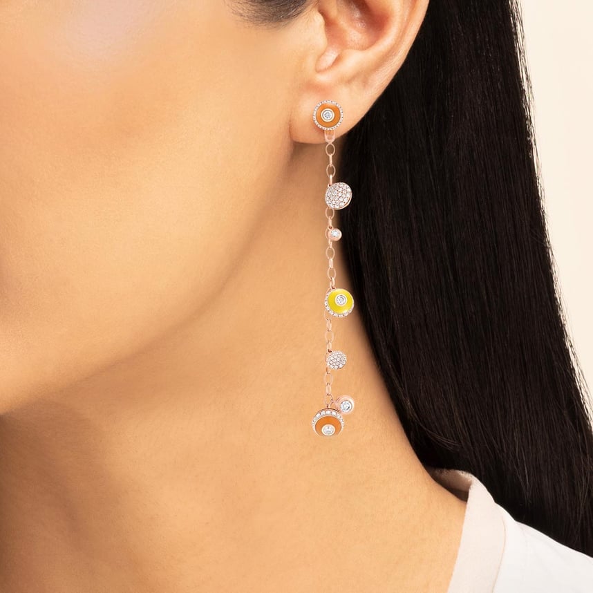 Poetry in Motion Rhythm Yellow-Orange Danglers