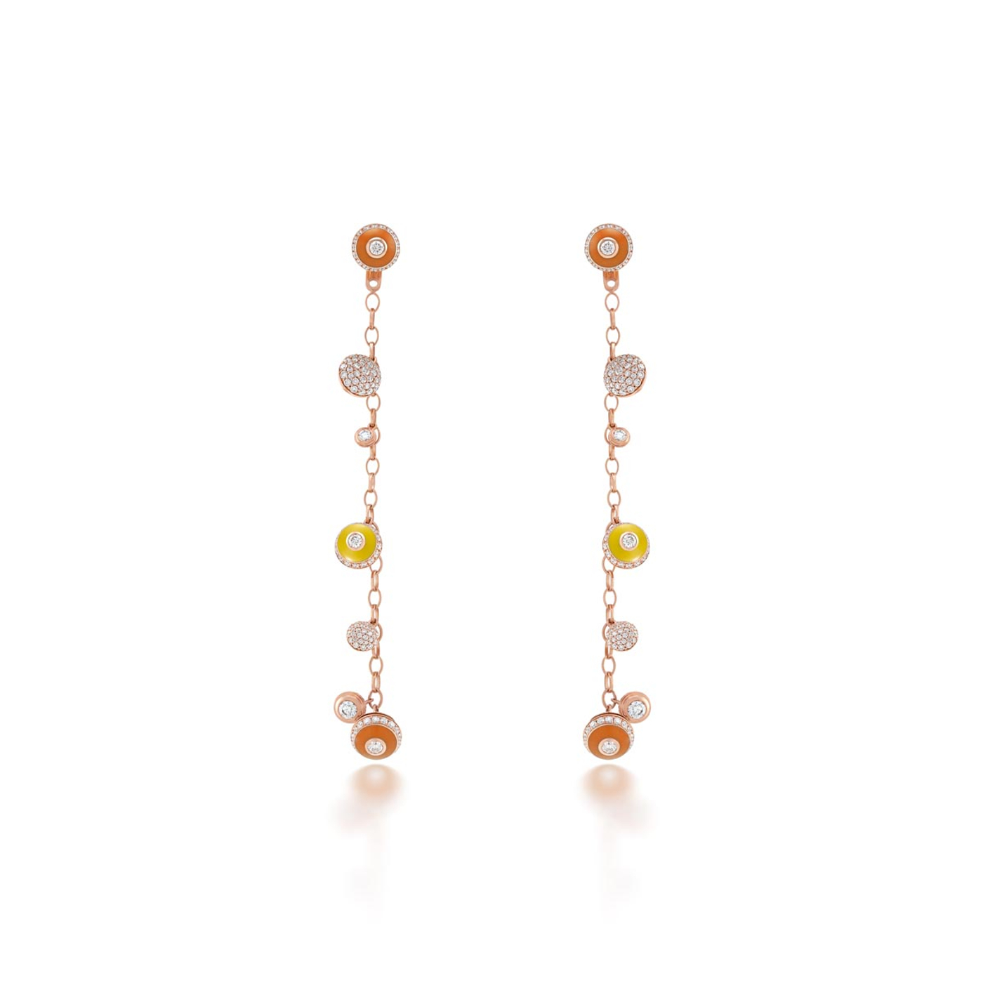 Poetry in Motion Rhythm Yellow-Orange Danglers