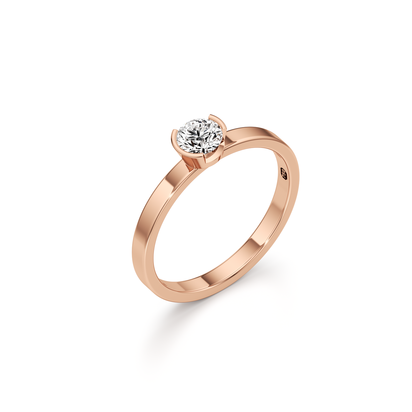 Meta Diamond Round Solitaire Ring