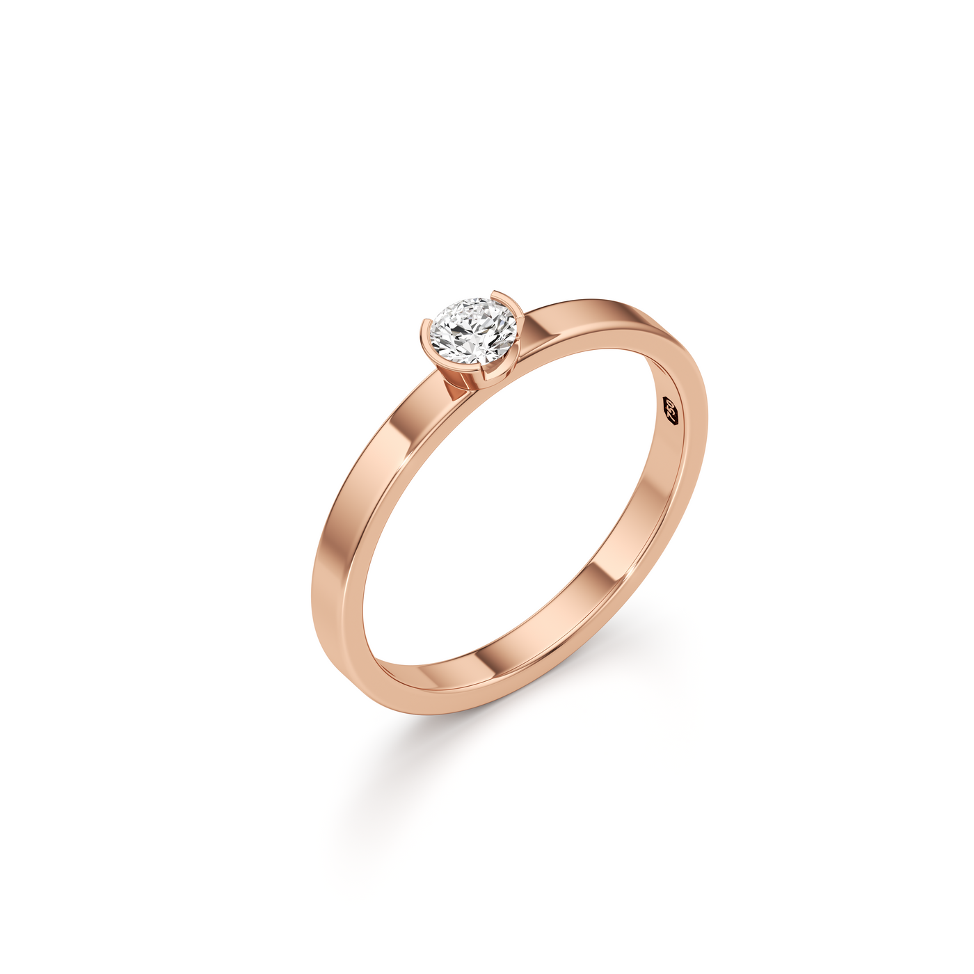 Meta Diamond Round Solitaire Ring