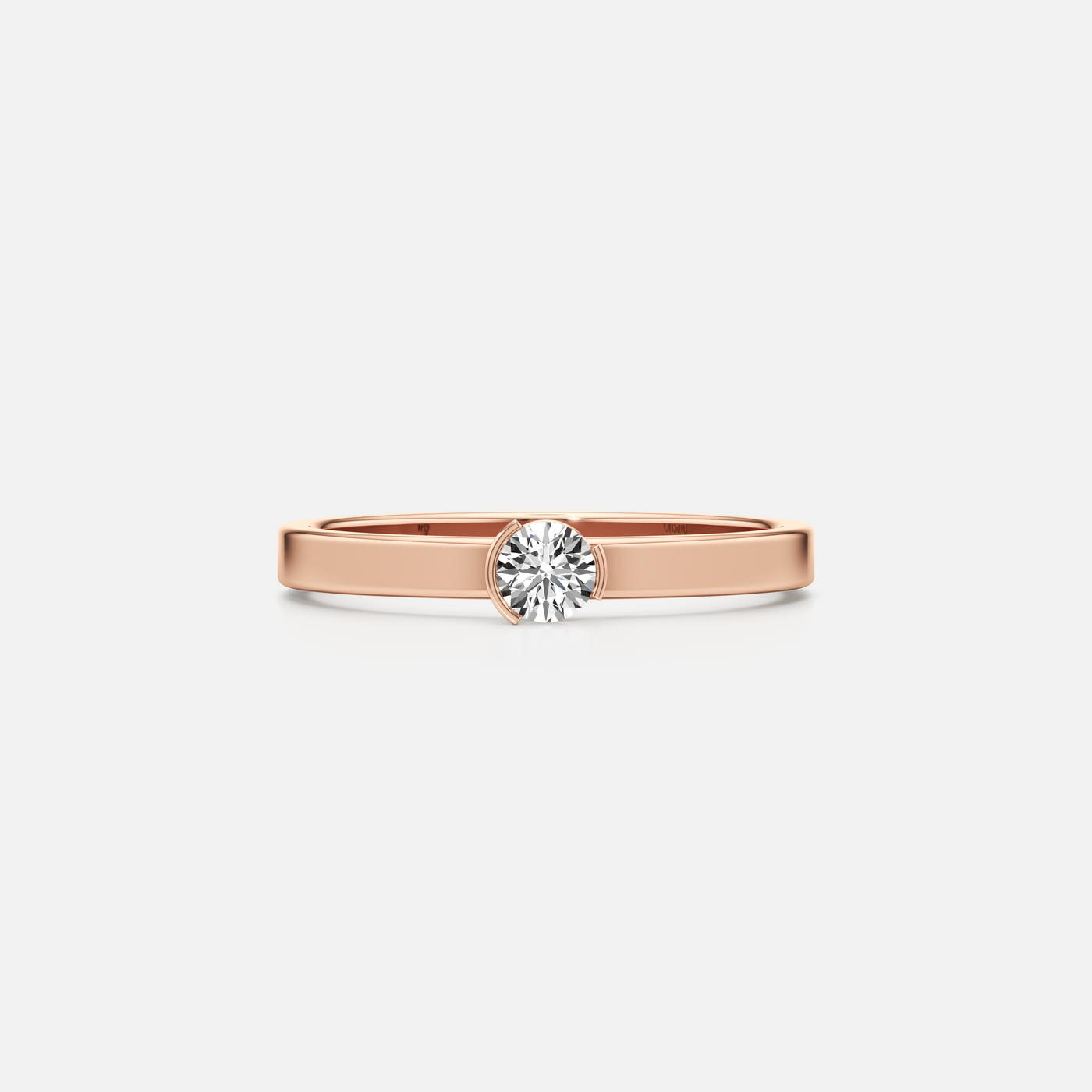Meta Diamond Round Solitaire Ring