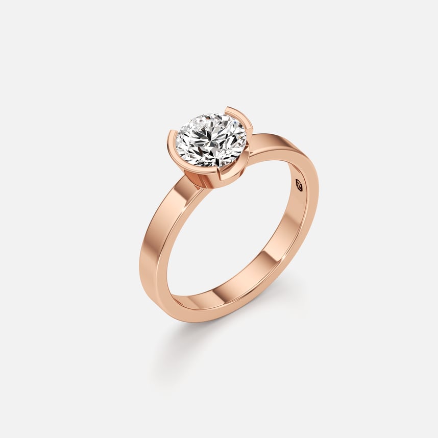 Meta Diamond Round Solitaire Ring