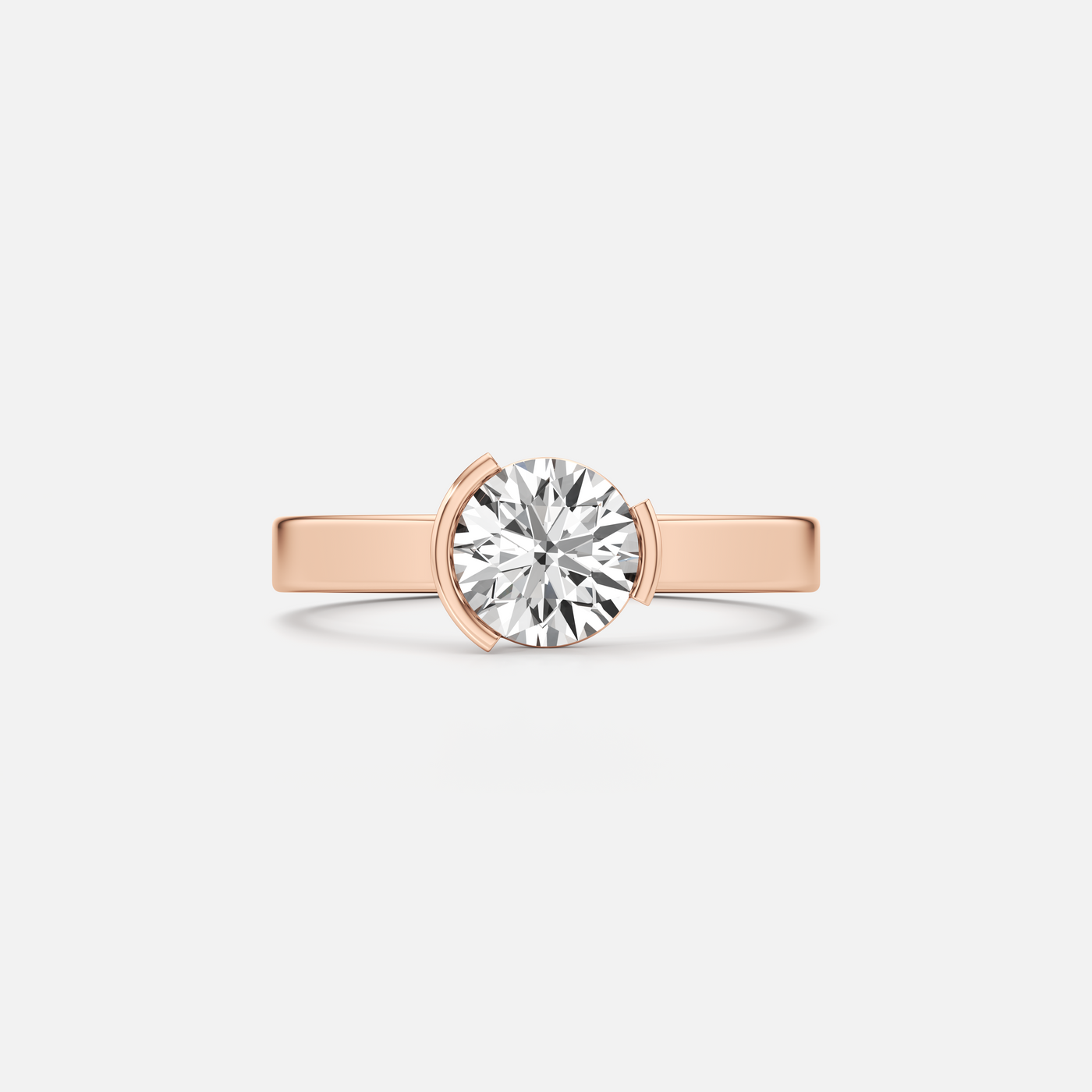 Meta Diamond Round Solitaire Ring