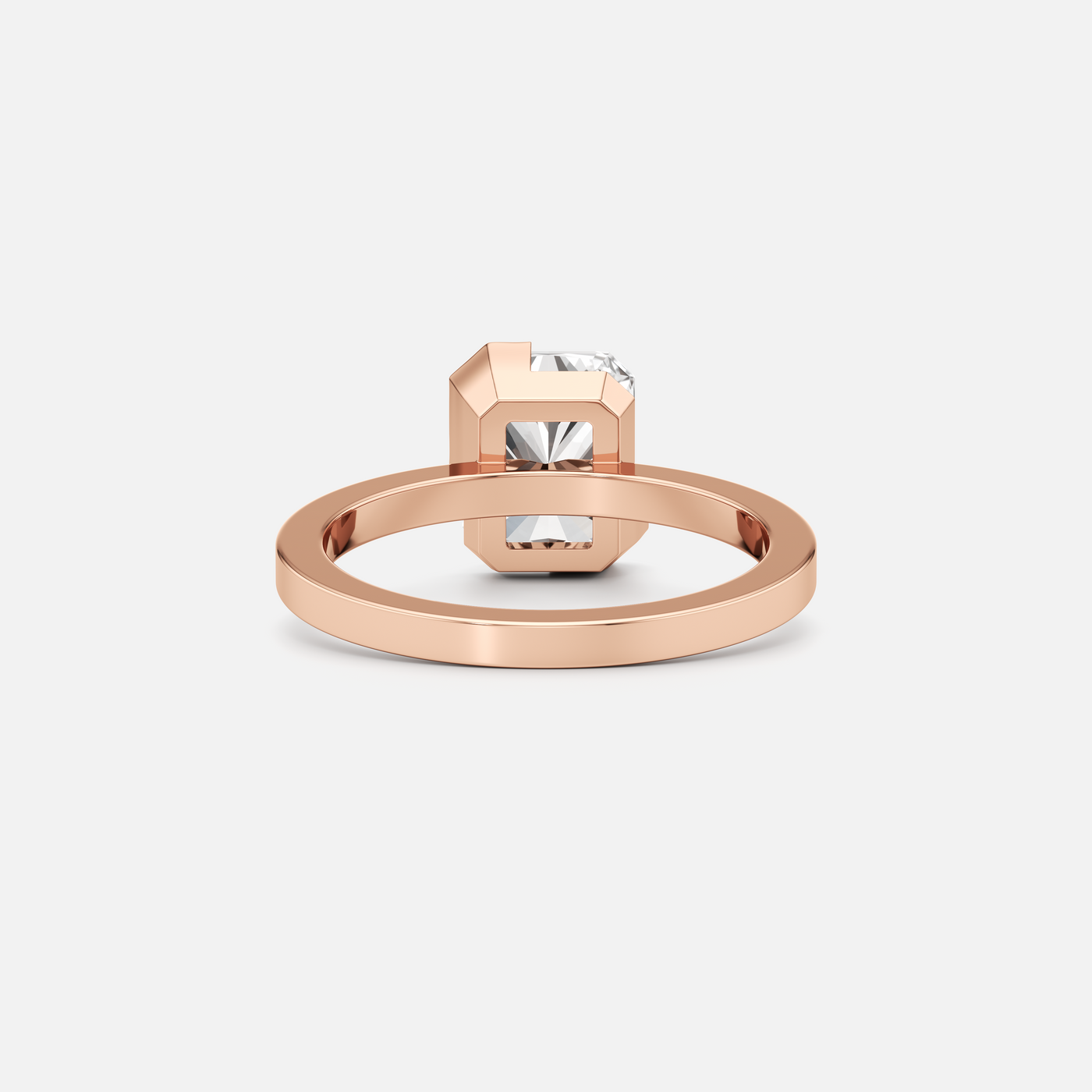 Meta Diamond Radiant Solitaire Ring