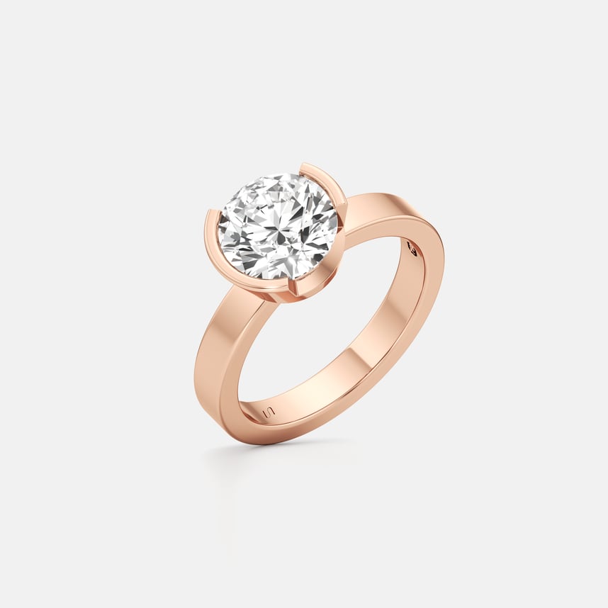 Meta Diamond Round Solitaire Ring