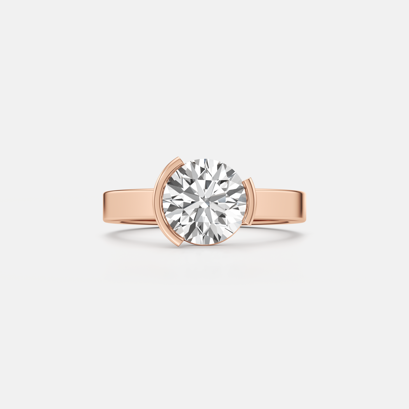Meta Diamond Round Solitaire Ring