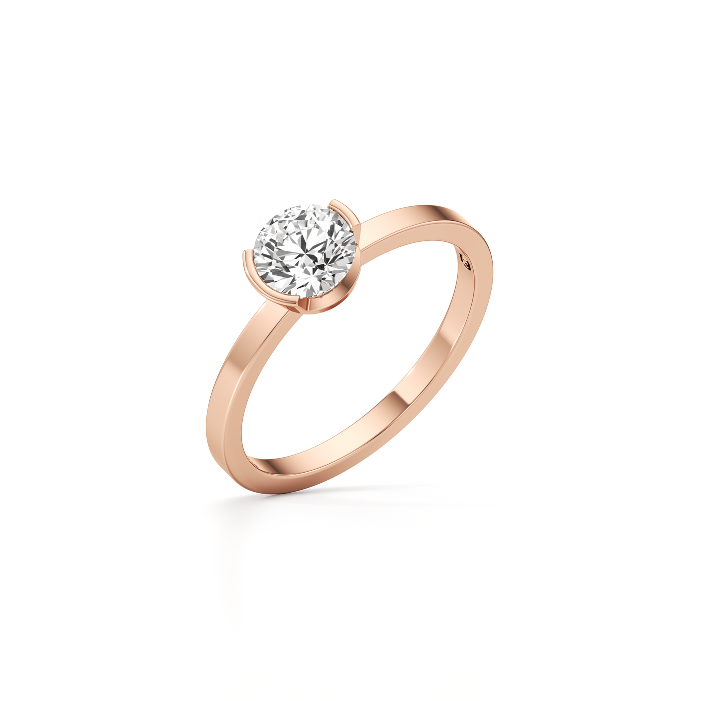 Meta Diamond Round Solitaire Ring