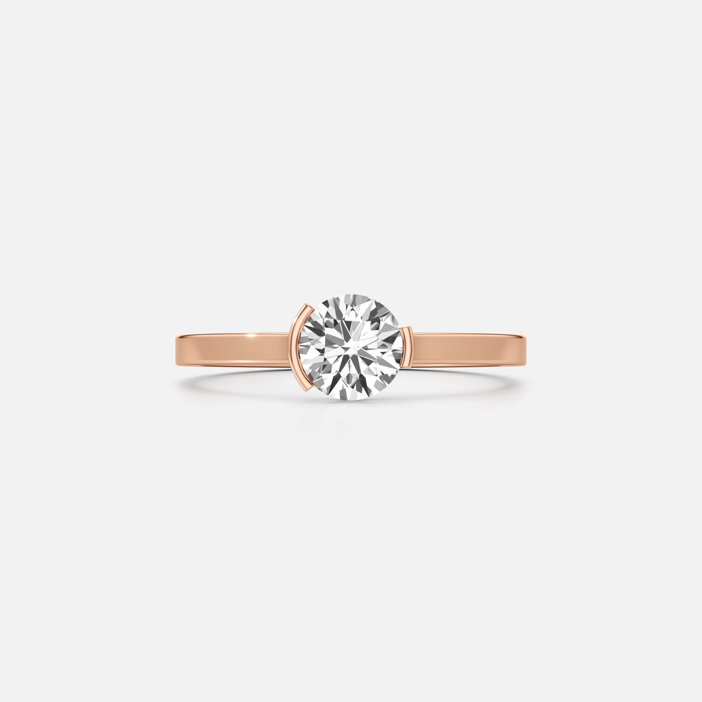Meta Diamond Round Solitaire Ring