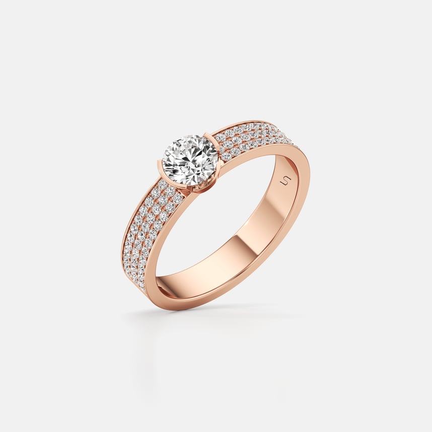 Meta Round Full Pavé Signature Band