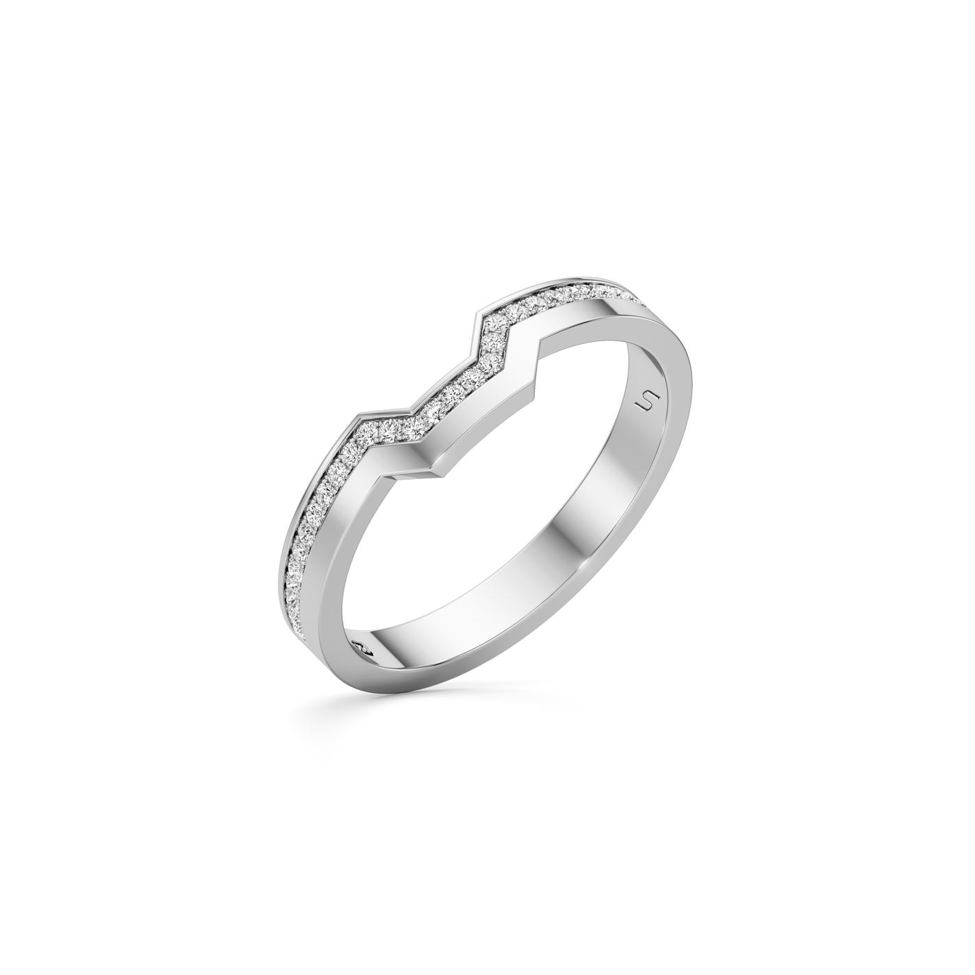 Meta Diamond Stackable Pavé Gold Ring