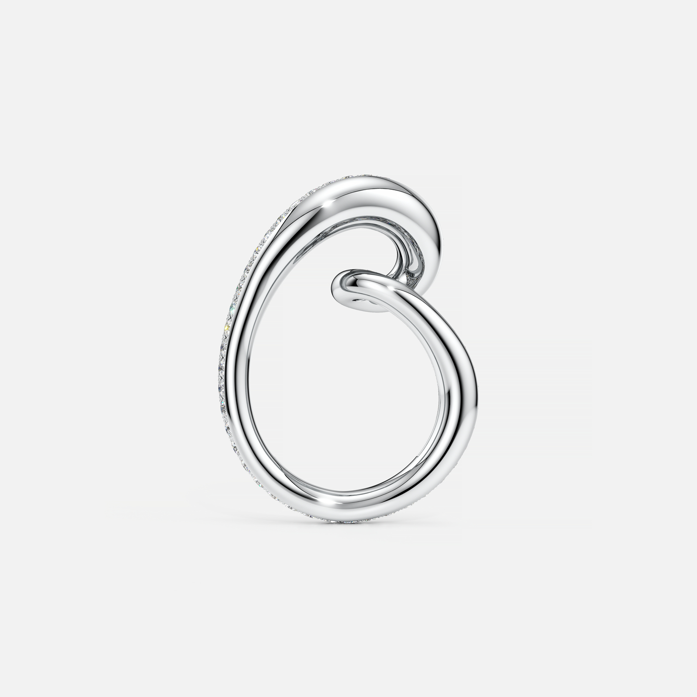 Whirlwind Diamond Pavé Accent Ring