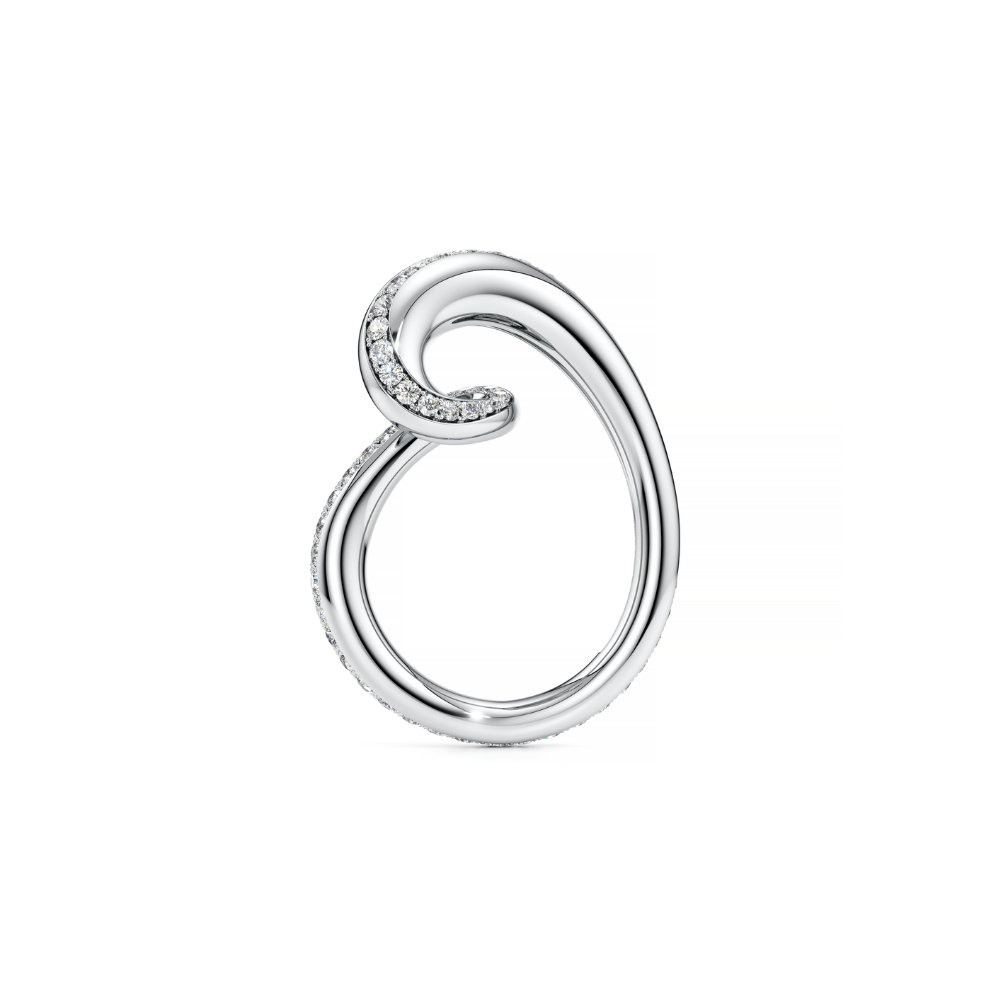 Whirlwind Diamond Pavé Accent Ring