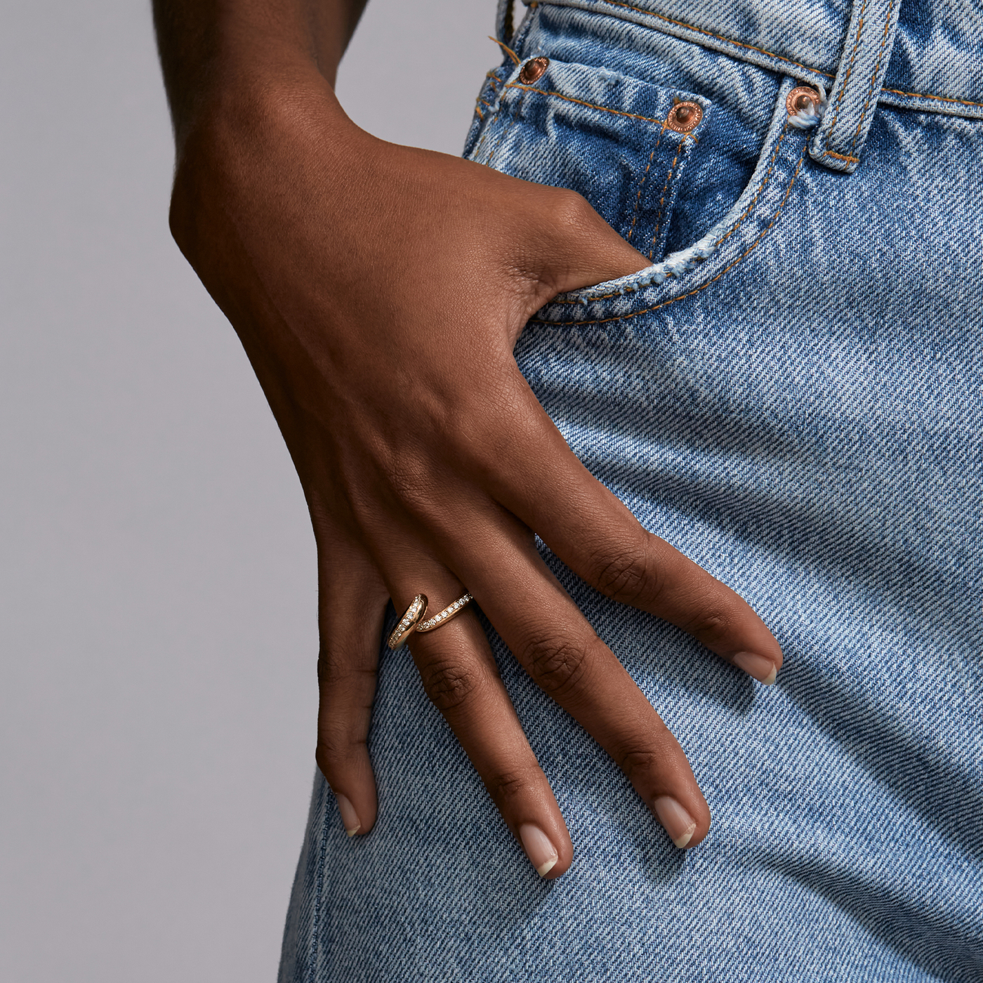 Whirlwind Diamond Pavé Accent Ring