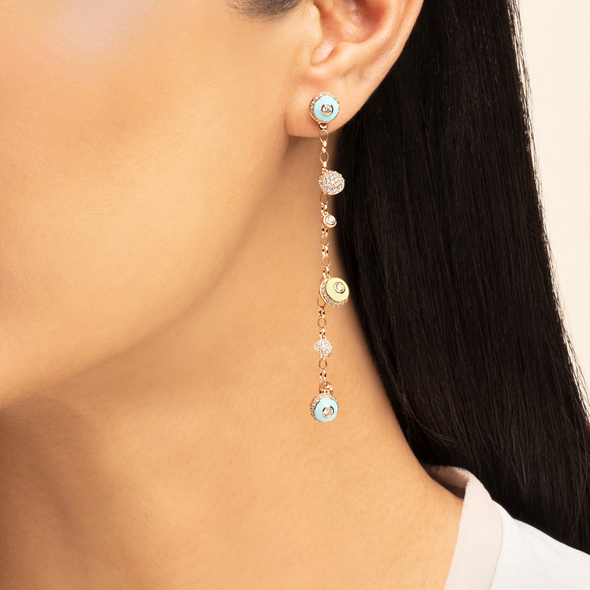 Poetry in Motion Rhythm Yellow-Green Danglers