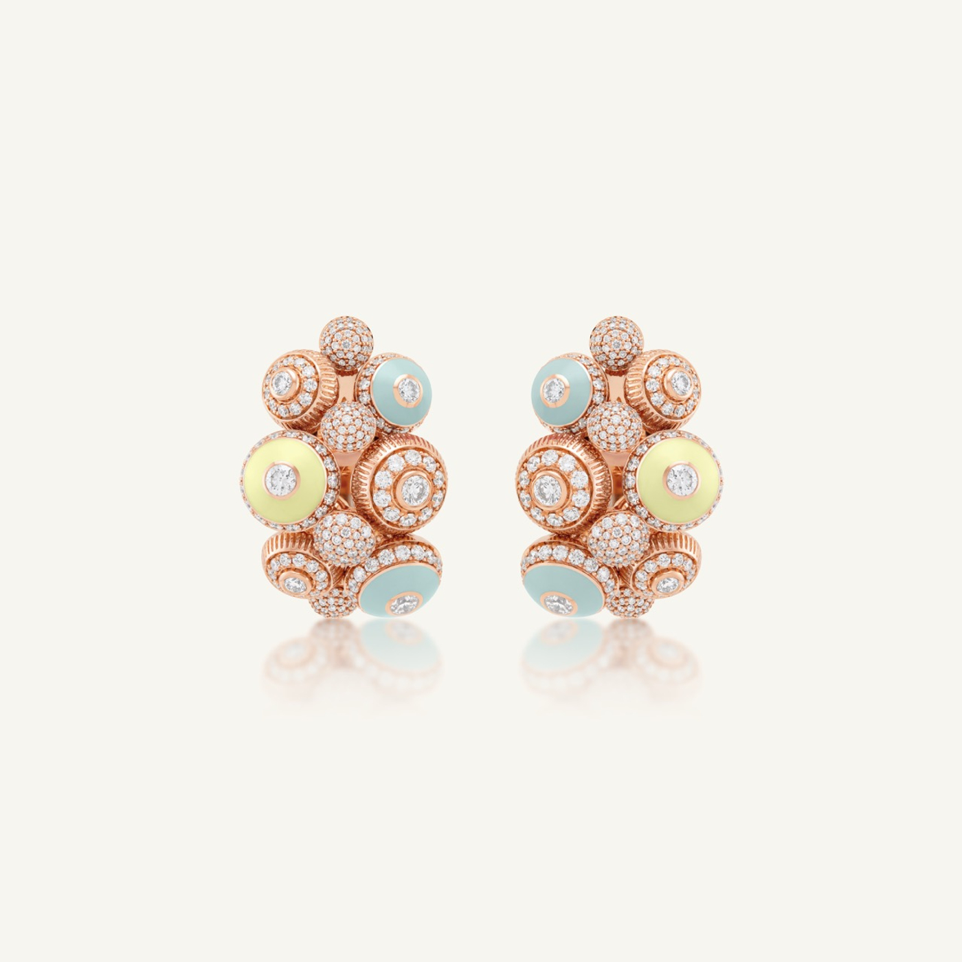Poetry in Motion Symphony Yellow-Green Earrings