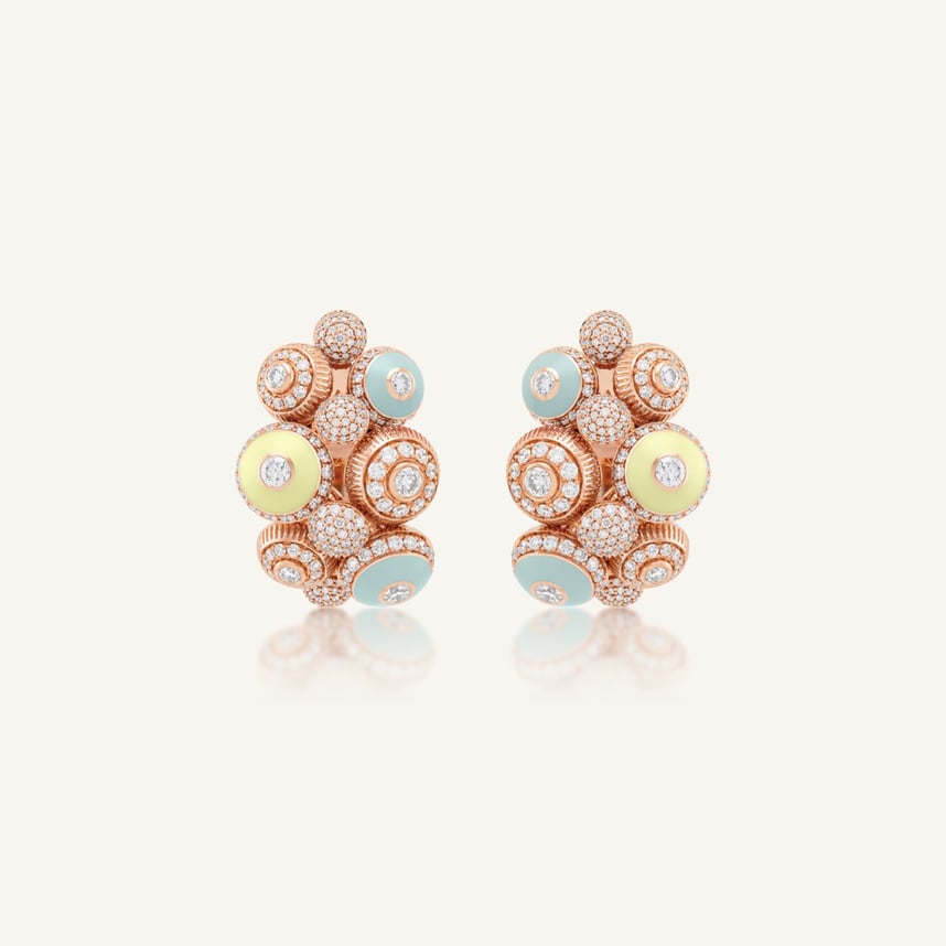 Poetry in Motion Symphony Yellow-Green Earrings