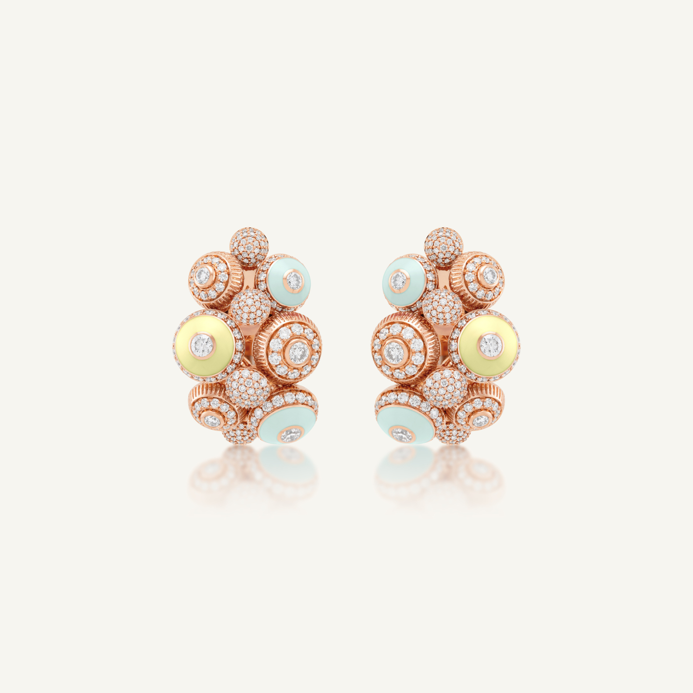 Poetry in Motion Symphony Yellow-Green Earrings