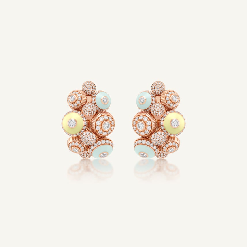 Poetry in Motion Symphony Yellow-Green Earrings