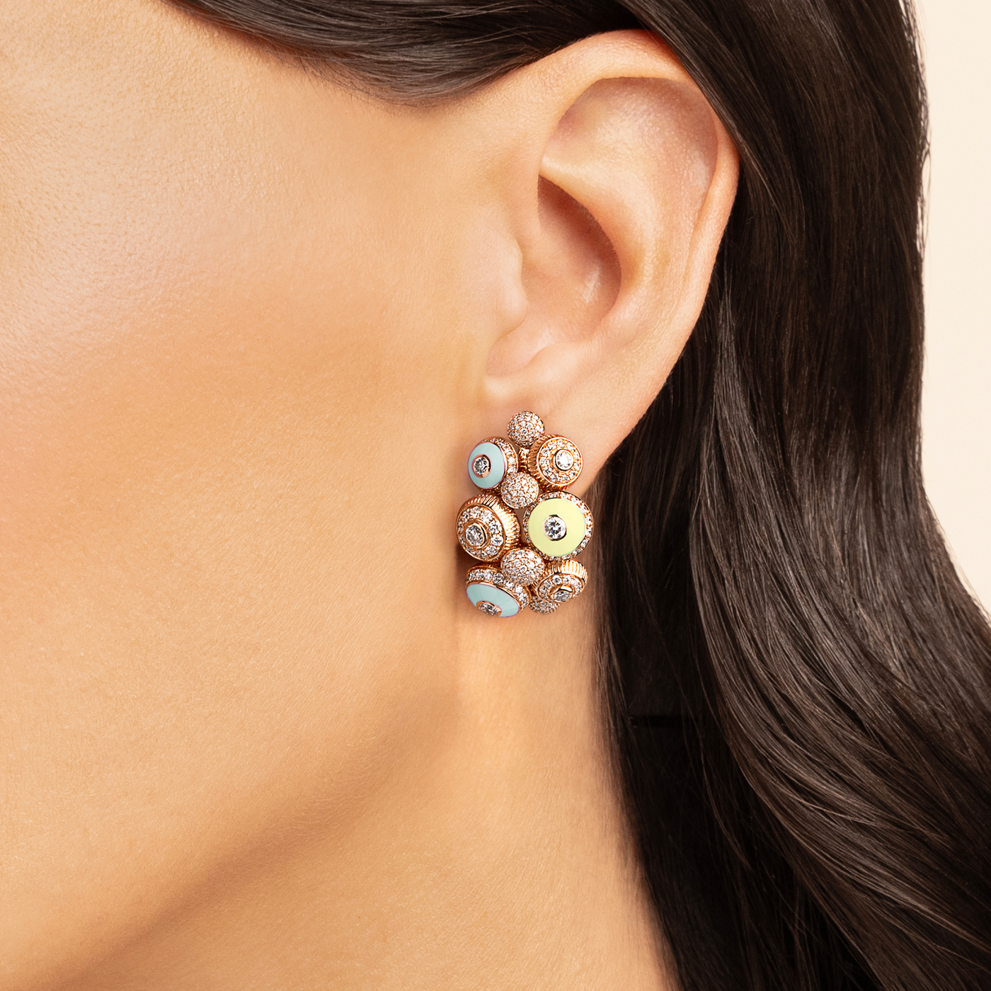 Poetry in Motion Symphony Yellow-Green Earrings