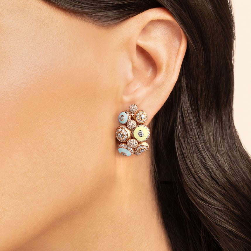 Poetry in Motion Symphony Yellow-Green Earrings