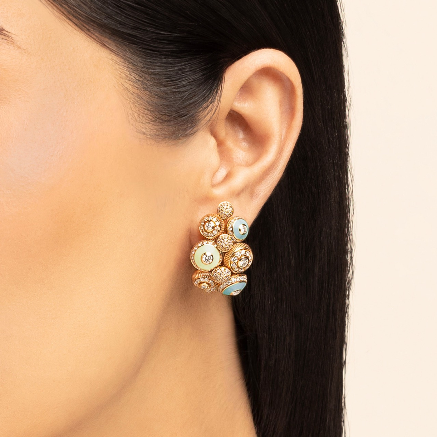 Poetry in Motion Symphony Yellow-Green Earrings
