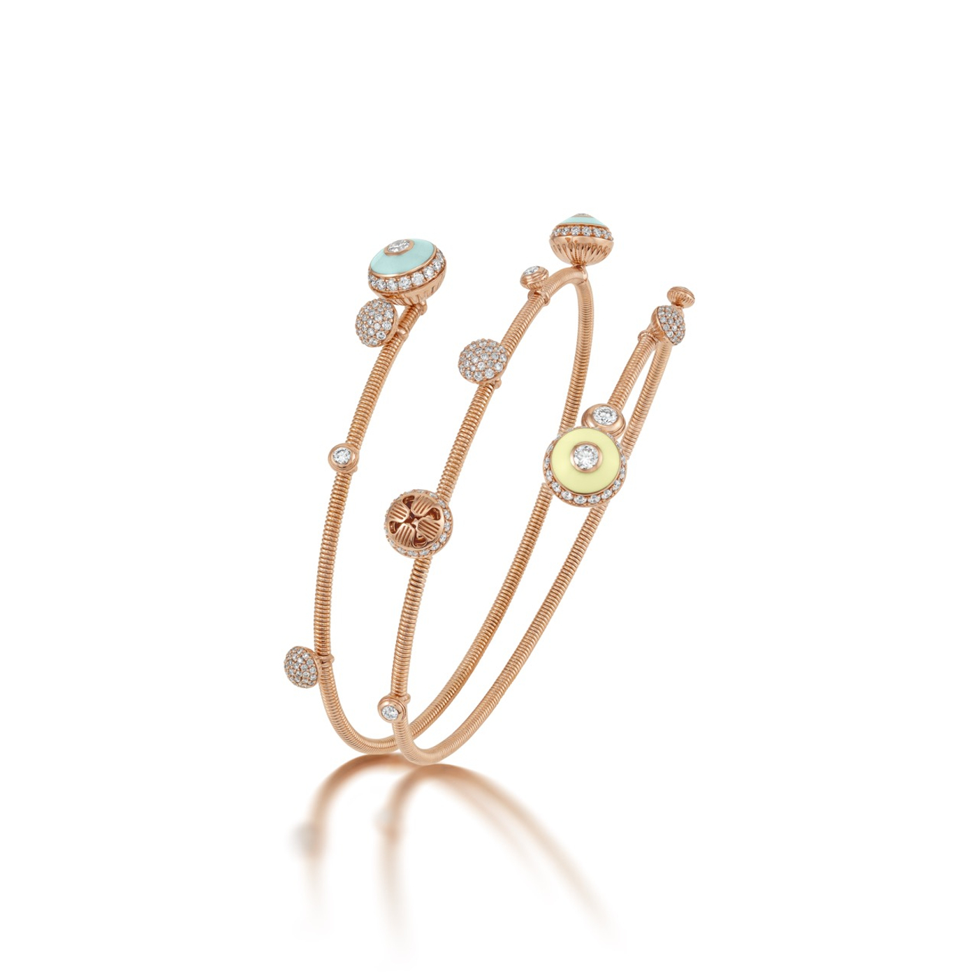 Poetry in Motion Cadence Yellow-Green Wrap Bangle