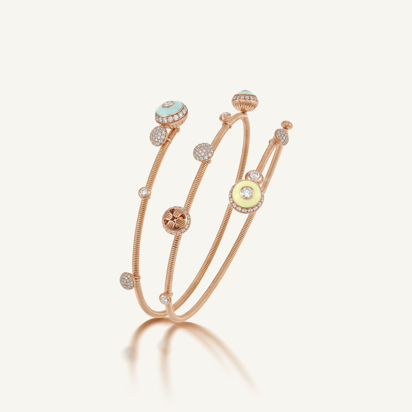 Poetry in Motion Cadence Yellow-Green Wrap Bangle