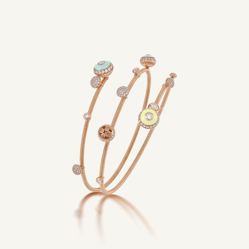 Poetry in Motion Cadence Yellow-Green Wrap Bangle
