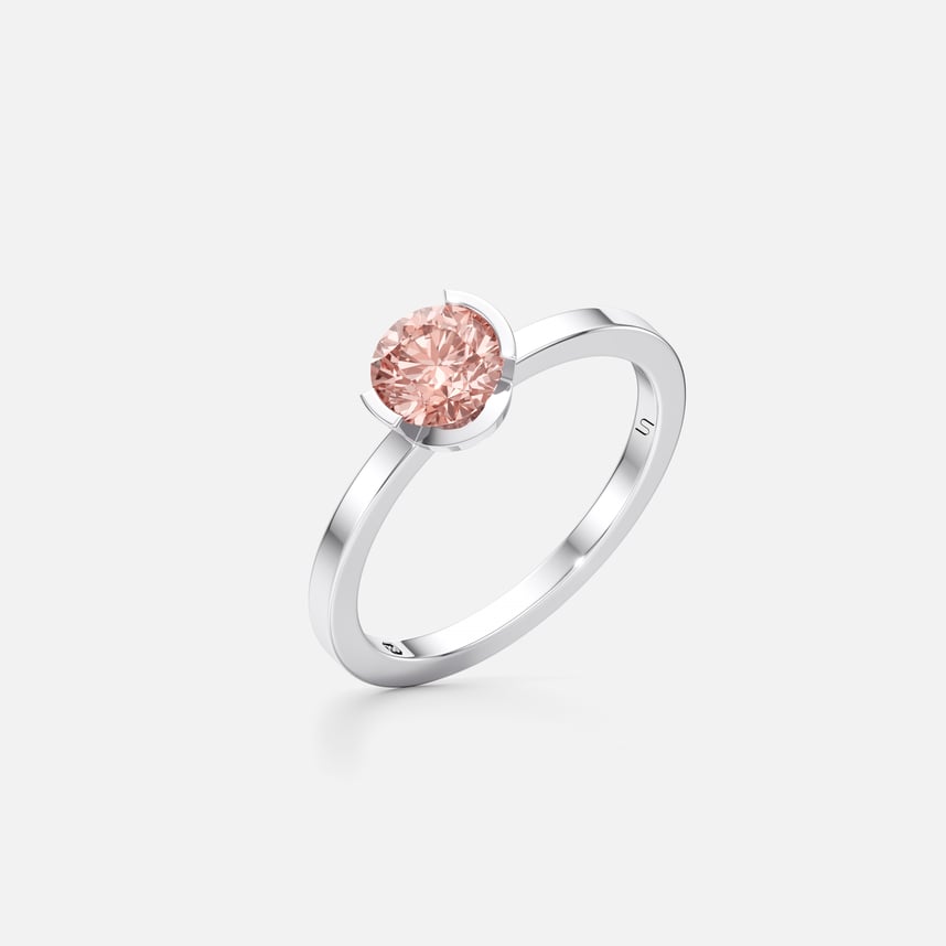 Meta Pink Diamond Round Solitaire Ring