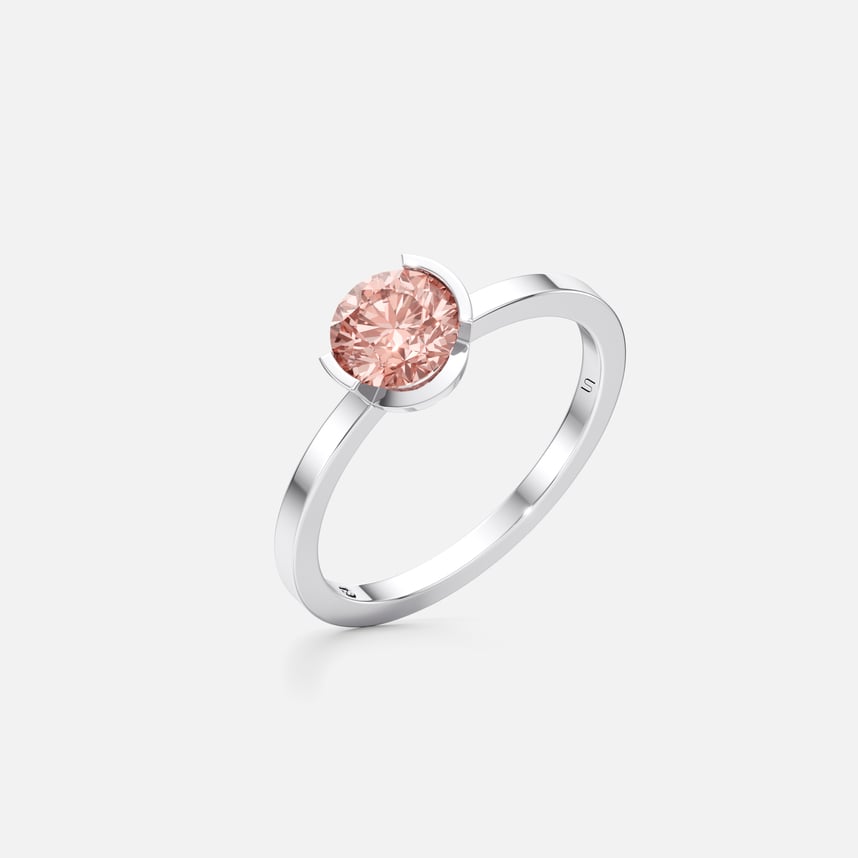 Meta Pink Diamond Round Solitaire Ring