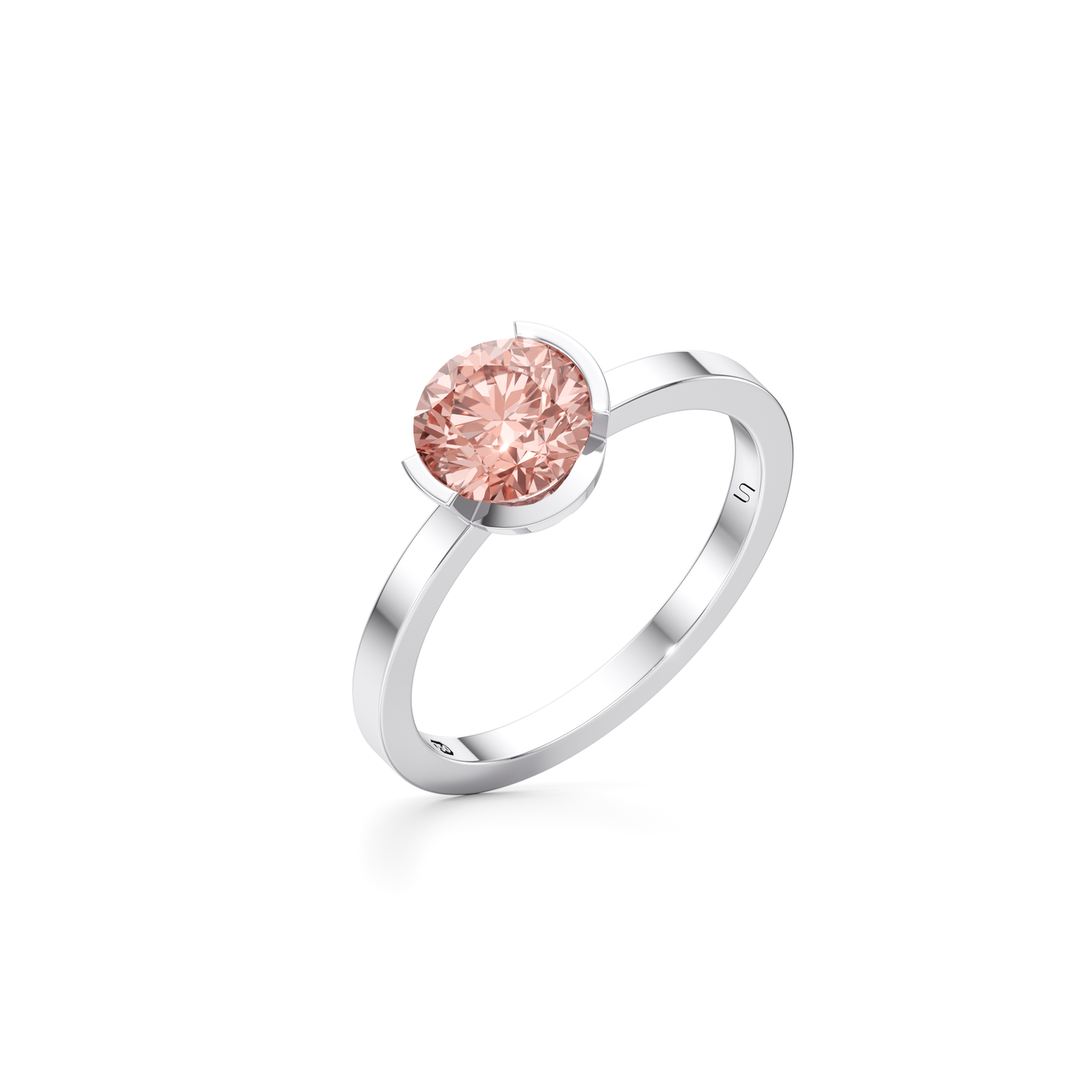 Meta Pink Diamond Round Solitaire Ring
