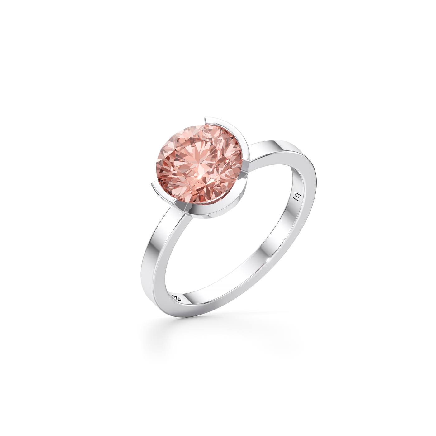 Meta Pink Diamond Round Solitaire Ring