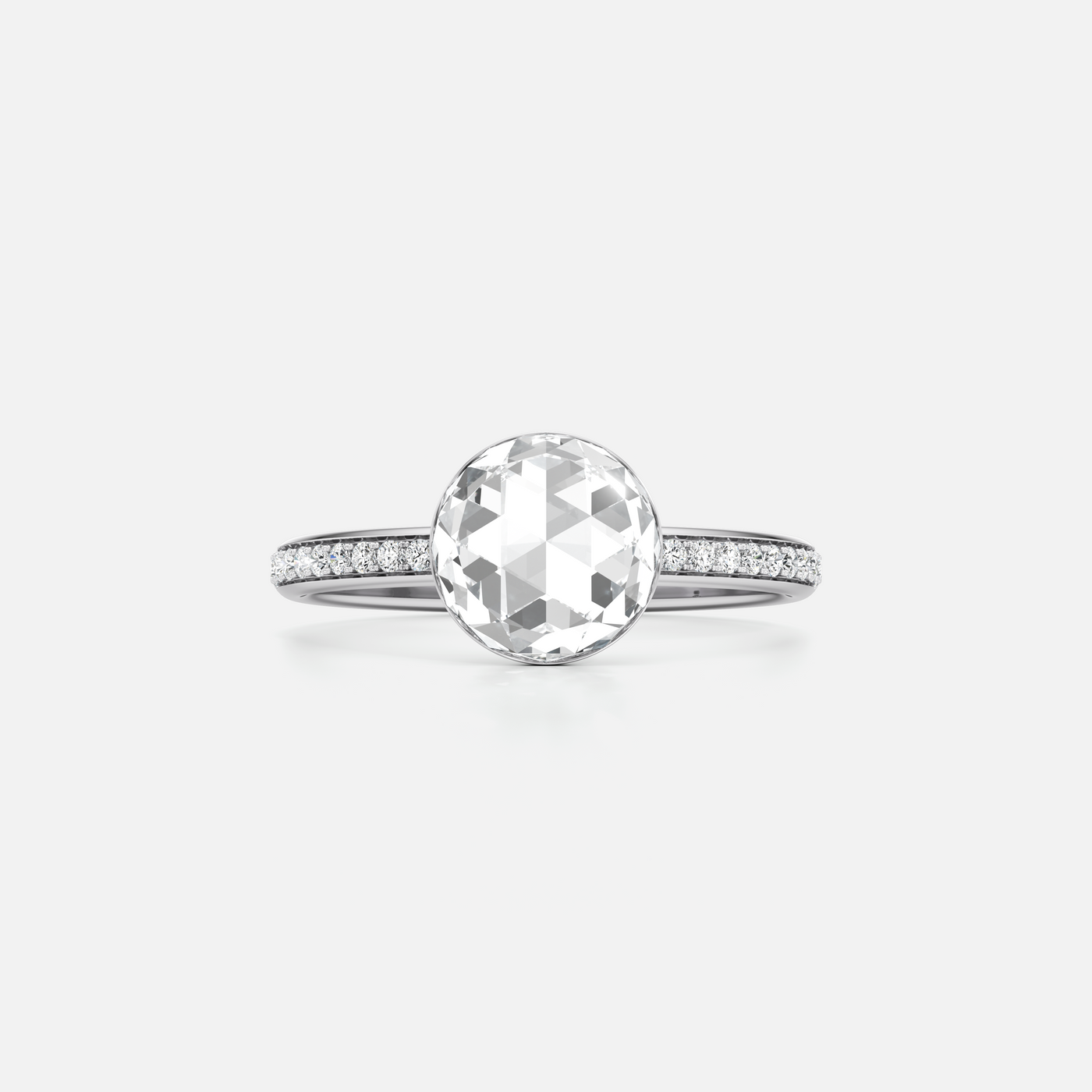 Bague pavée de diamants Bubble - Grand Modèle