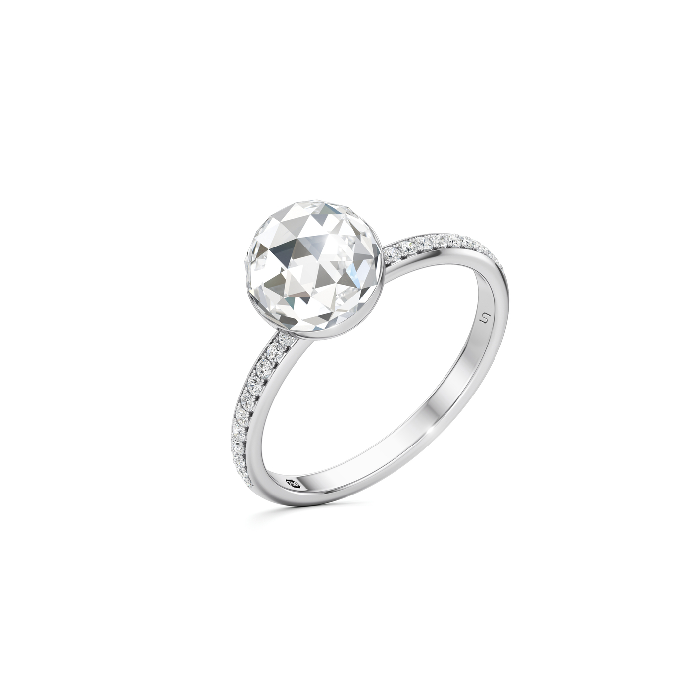 Bague pavée de diamants Bubble - Grand Modèle